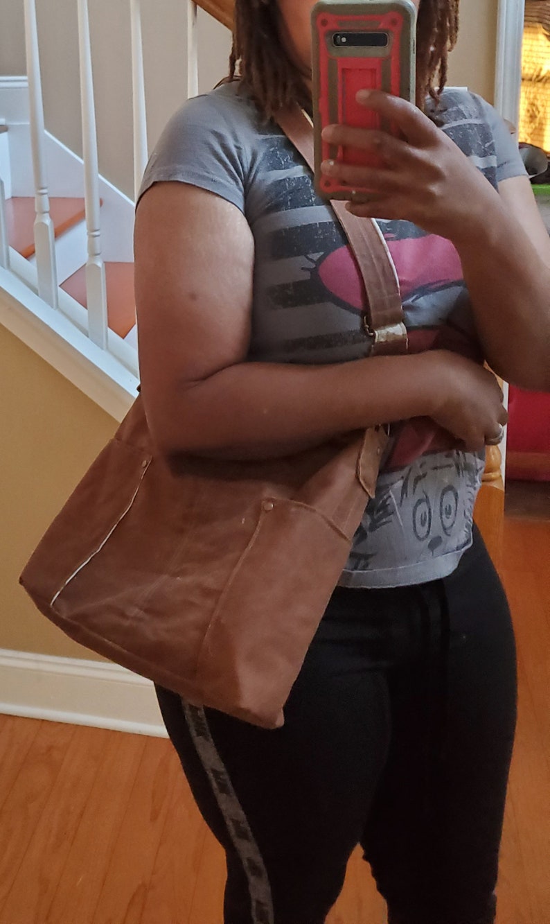 Small Waxed Canvas Bucket Bag Etsy