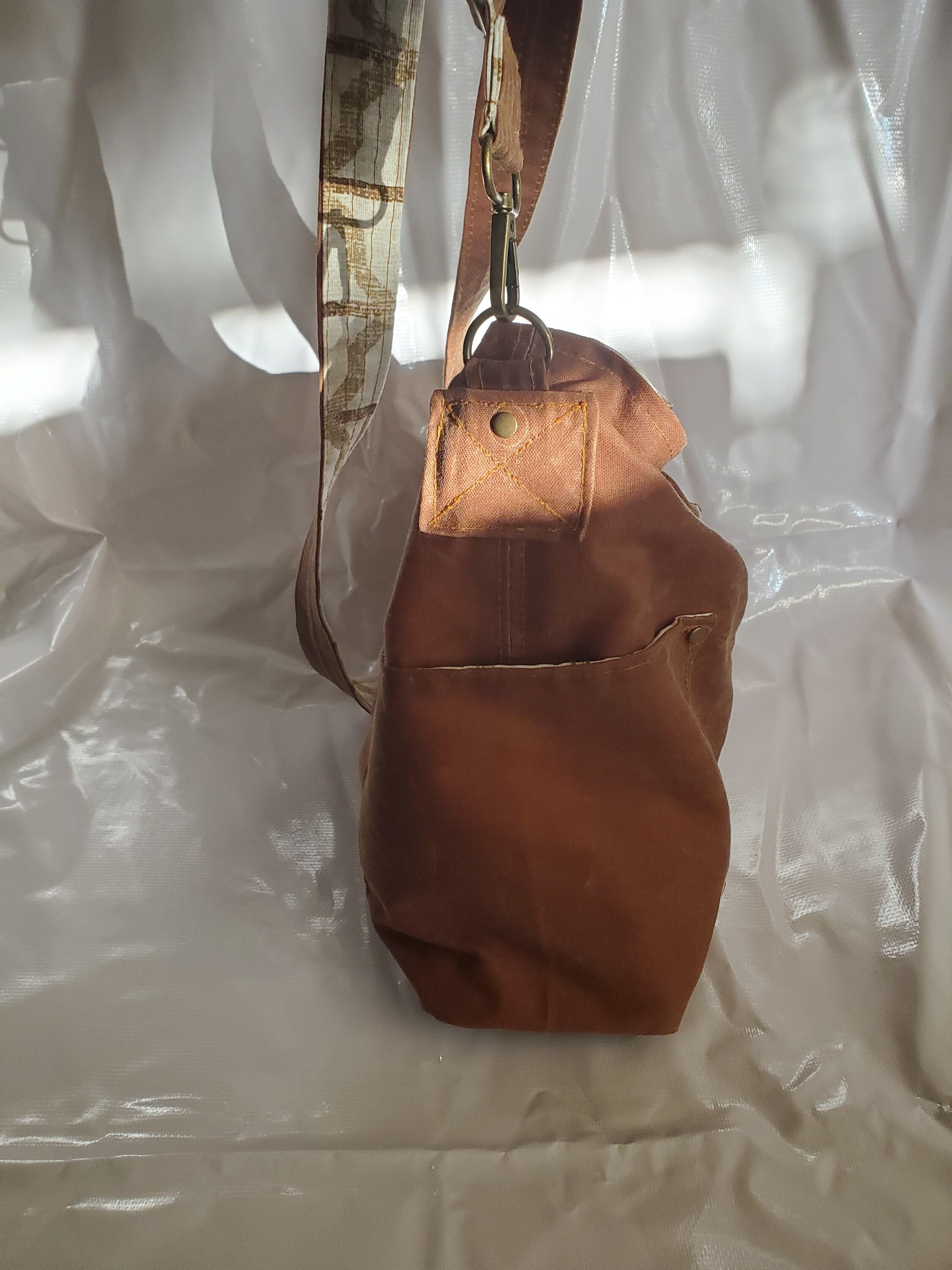 Small Waxed Canvas Bucket Bag Etsy