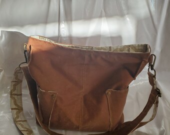 Small Waxed Canvas Bucket Bag