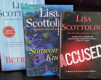 Lisa Scottoline mystery and thriller Writer. Lot of 3. New York Times Best selling Author. Hardbacks.