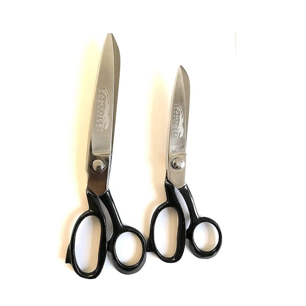 Acier inoxydable Heavy Duty Black Color Handle 8 '' & 10'' Dress Making Tailor Scissors Tissu Cutting Sewing Scissors Cloth Cutting Scissors