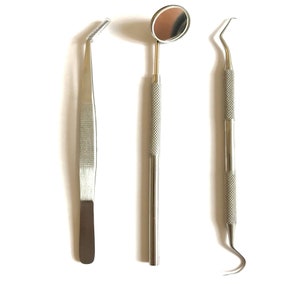 Stainless Steel Dentist Tools Dental Tool Kit Explorer Mirror handle tweezers Calculus Plaque Remover Tools Kit