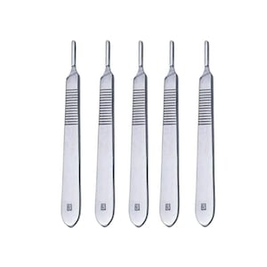 Stainless Steel Set of 5 Pieces Scalpel Handles for Surgical Modelling Art Crafty Tools