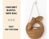 Crochet Raffia Mini Bag Pattern: Easy Straw Purse (PDF Pattern in English)