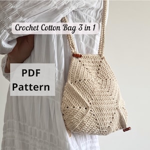 Crochet Boho Bag Pattern: Easy Backpack & Tote (PDF Pattern)