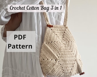 Crochet Vintage Bag Pattern, Bag Pattern, Crochet Pattern, Easy Pattern , Backpack Pattern, Tote Bag Pattern, Boho Bag Pattern, PDF Pattern