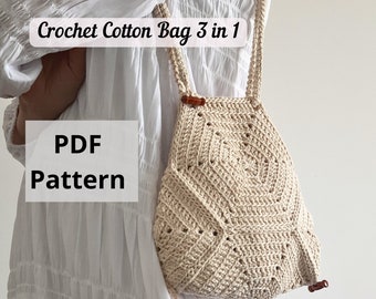 Crochet Vintage Bag Pattern, Bag Pattern, Crochet Pattern, Easy Pattern , Backpack Pattern, Tote Bag Pattern, Boho Bag Pattern, PDF Pattern