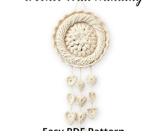 Padrão de crochê para tapeçaria de parede: Decoração boho para casa (padrão em PDF em inglês)