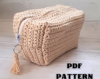 CROCHET BAG PATTERN, Crochet Organizer Pattern, Crochet Makeup Bag Pattern, Crochet Pensil Case, Crochet Organizer Box, Beginners Pattern