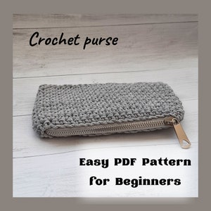 CROCHET PATTERN, Crochet Purse, Crochet Wallet Pattern, PDF Pattern, Clutch Pattern, Women's Mini Wallet, Beginners Pattern, Purse pattern