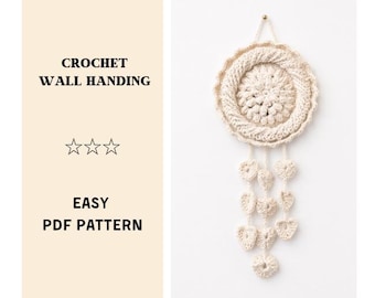 Crochet Wall Hanging Pattern: Boho Home Decor (PDF Pattern in English)