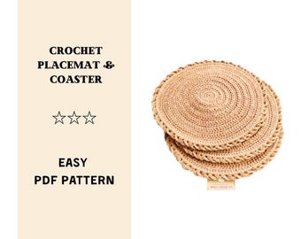 Crochet Placemat & Coaster Pattern: Romantic Table Decor (PDF Pattern)