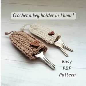 Crochet Key Case,  Crochet Key Holder PATTERN , Key Cover Pattern, Crochet Pattern, Crochet PDF Pattern, Easy Pattern, Beginners Pattern