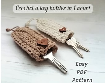 Crochet Key Case,  Crochet Key Holder PATTERN , Key Cover Pattern, Crochet Pattern, Crochet PDF Pattern, Easy Pattern, Beginners Pattern