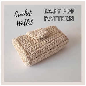 CROCHET PATTERN, Crochet Wallet Pattern, Crochet PDF Pattern, Easy Wallet Pattern, Card Holder, Mother's Day Gift, Beginners Pattern