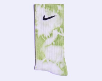 Custom Tie-dyed Socks - Frog Green