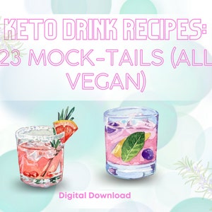 Keto, Recetas de bebidas Keto, Recetas de cola simulada para la salud, descarga digital, libro de cocina digital
