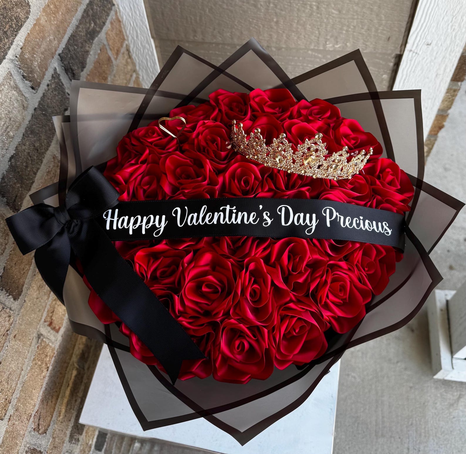 Personalized Ribbon Rose Bouquet, Forever Roses, Anniversary Gift - Etsy