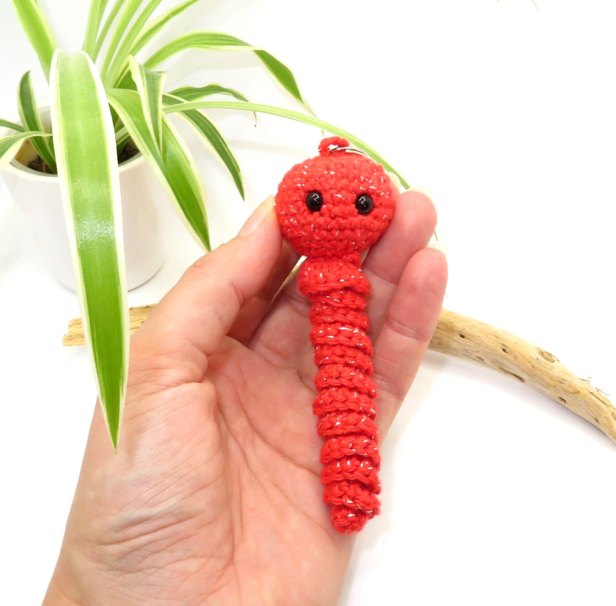 Lavender Filled Worry Worm | Crochet Stress Pet | Scented Worry Buddy ...