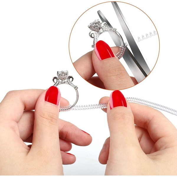 Ring Size Adjuster | Ring Size Reducer (4 pack) | Super Soft for Loose Rings | Ring Fitter | Ring Resizer 4 Sizes Available