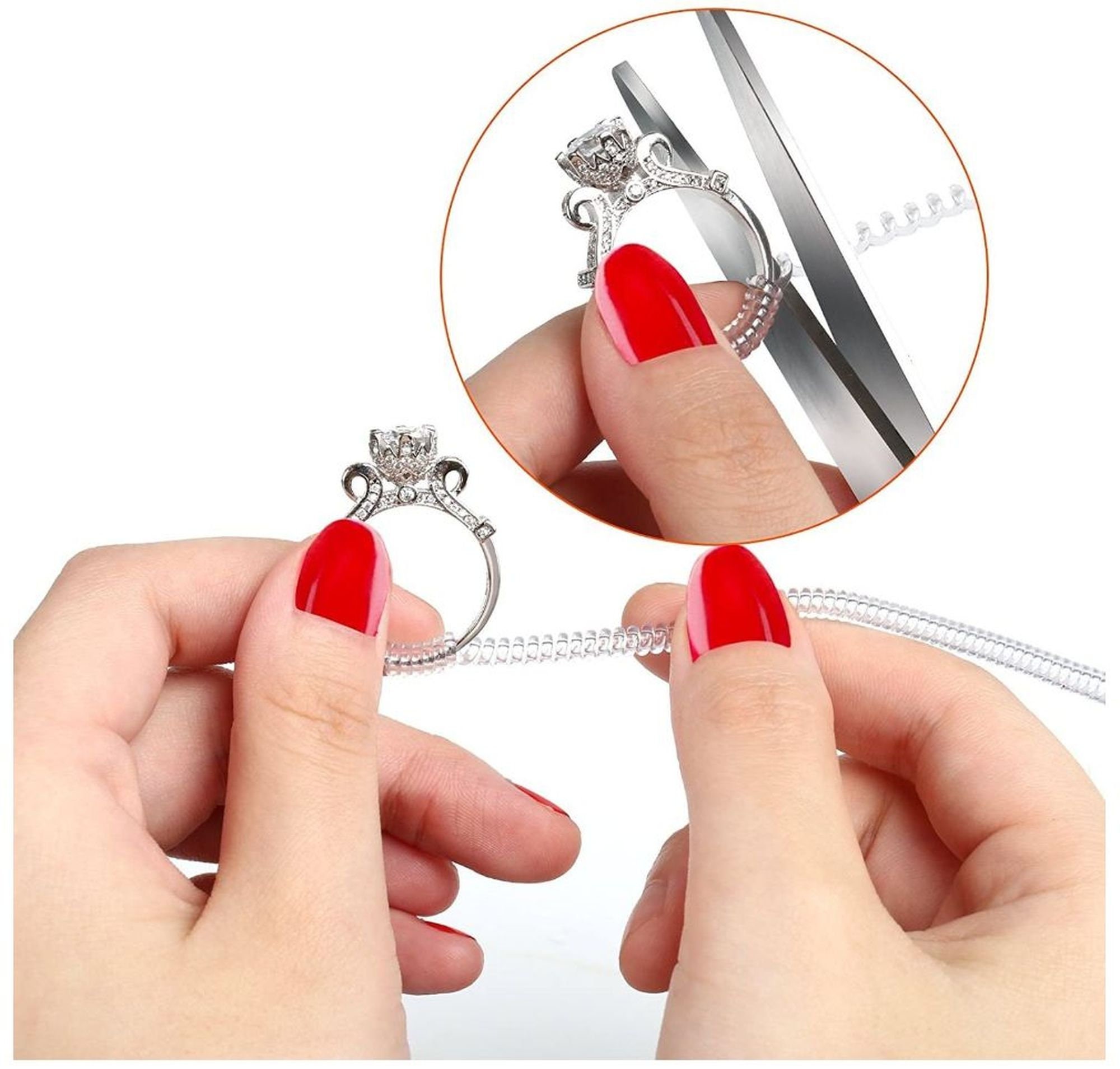 Ring Sizer Adjuster for Loose Rings 12 Pack 2 Sizes for Different Band  Widths Silicone Invisible Ring Guards for Women and Men - AliExpress