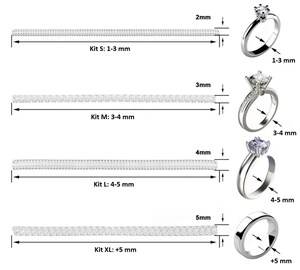 12 Ajusteurs De Taille Pour Bagues - 4 Tailles Différentes, Invisibles Et Transparents - Réducteurs En Silicone Pour Bagues Trop Grandes