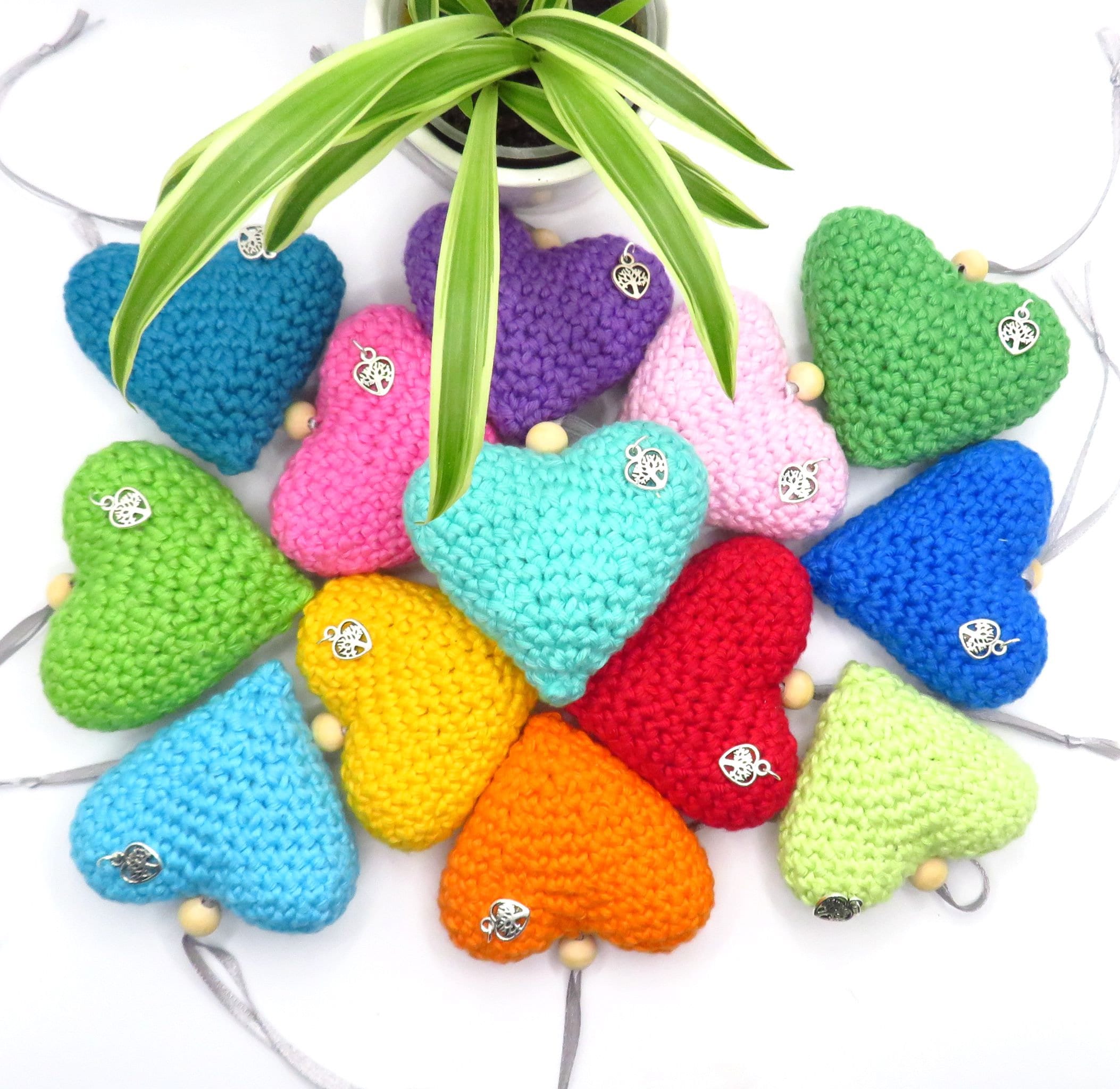 Sachet à Cœur de Lavande Au Crochet | Pochette Lavande Parfum Masion Naturel Aide La Relaxation