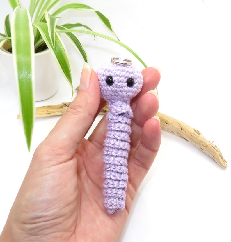 Lavender Filled Worry Worm | Crochet Stress Pet | Scented Worry Buddy ...