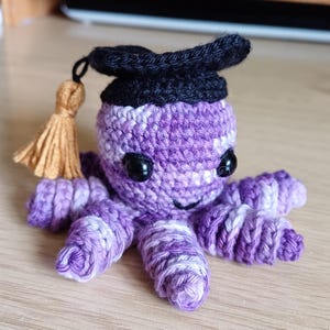 Graduation crochet octopus | Graduation gift, end of year gift | Gift for friends and teachers | Amigurumi octopus