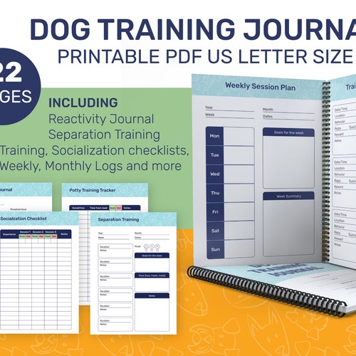 Printable A4 Dog Training Journal Etsy