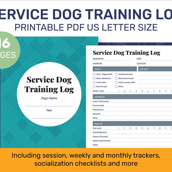 Printable Service Dog Training Log