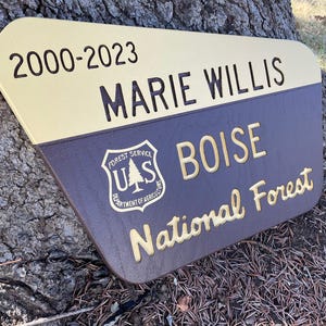 Letrero de carrera del Servicio Forestal personalizado