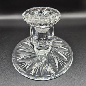 Vintage Crystal Candlestick Holder