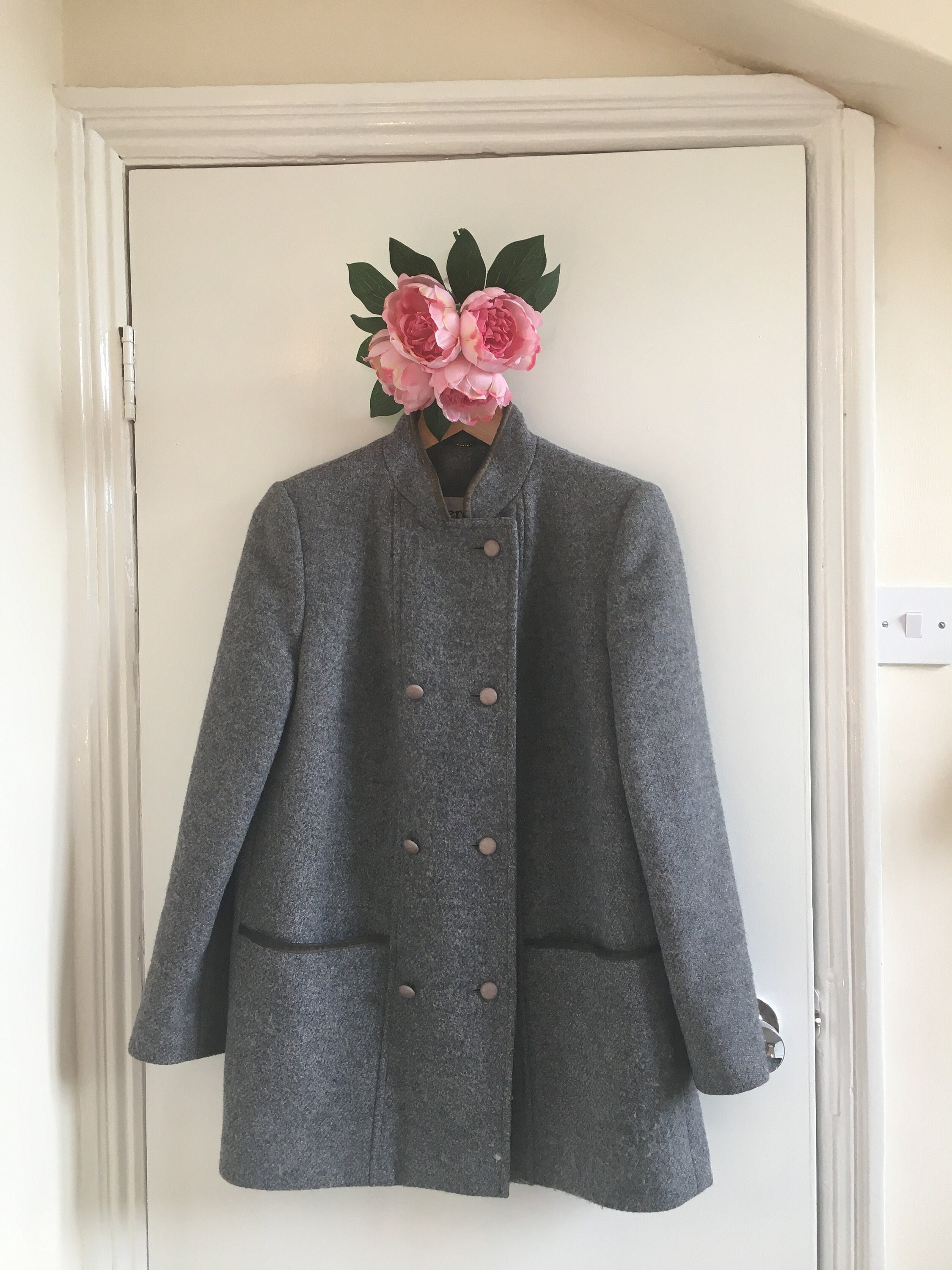 【専用】90's WOOL DOUBLE BREASTED COAT 90s Wool Coat - Etsy