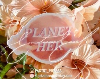 Doja Cat inspiró Planet Her Fan vinilo rosa Sticker