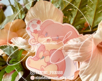 Pegatina de vinilo mate de Pokémon con efecto baya Pecha.