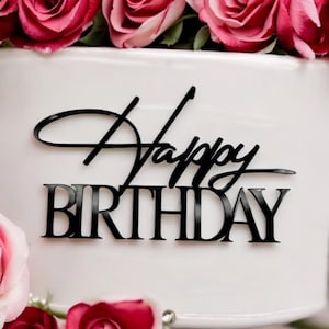 Happy birthday cake topper | happy birthday cake charm | acrylic cake topper | birthday cake topper | happy birthday charm | happy Birthday