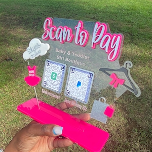 Scan to pay acrylic sign | QR code sign | business sign