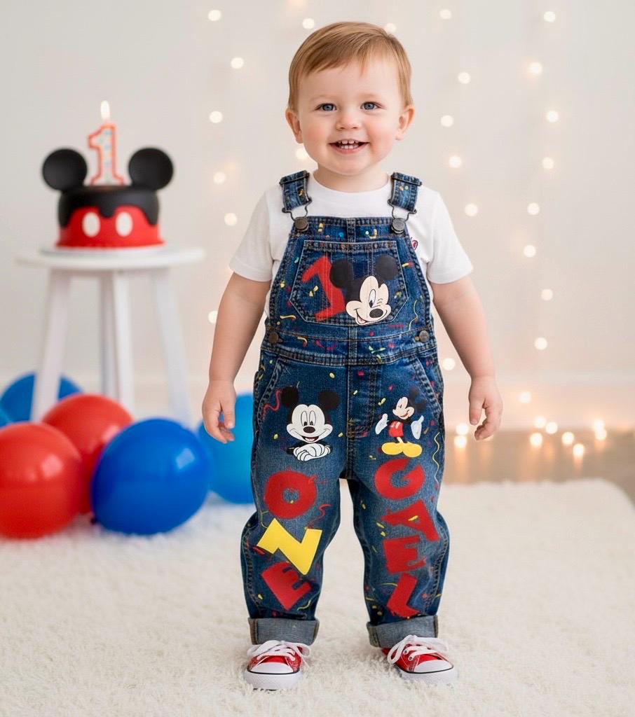 cococreationsbyxd101 Mickey Mouse Birthday Overalls| Mickey Mouse Party| Mickey Mouse Outfit