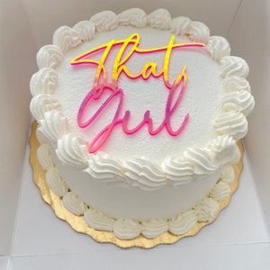 That girl cake charm | acrylic cake charm | that girl cake topper | birthday cake topper | acrylic birthday cake charm