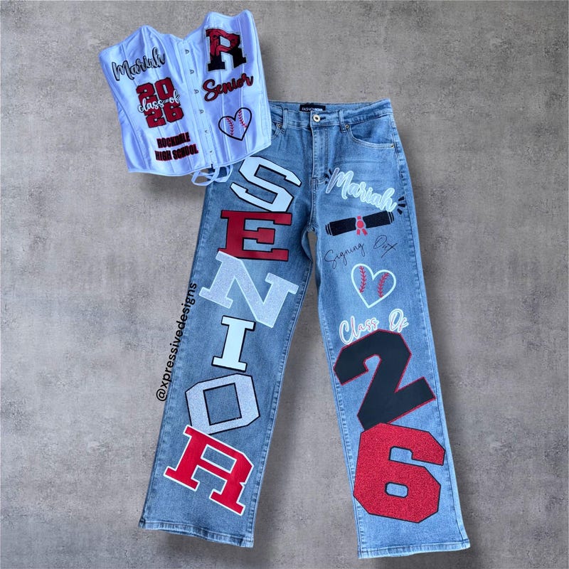 Senior Class 2026 Jeans - Etsy