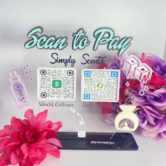 Scentsy Consultant Sign Scan to Pay Acrylic Sign Etsy
