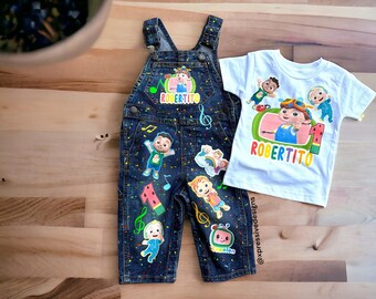 Cocomelon Birthday Overalls| Cocomelon party| Cocomelon outfit