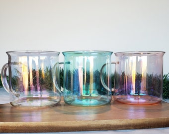 Iridescent Mug || Light weight, clear coffee and tea cup || Large Capacity (18 oz)
