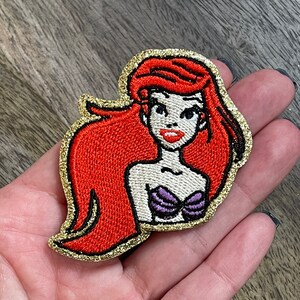 Barbie Mermaid Princess Usula Iron On Embroidered Clothes Patches