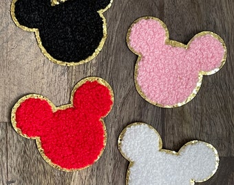 Iron On Patch-Disney Patches-Mickey Mouse-Minnie Mouse-Disney gifts-Chenille Patch-Disney Jacket-Disney Bag