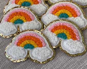 Iron on Rainbow Patch-Chenille Patch-DIY-Iron on patch-rainbow-pride patches