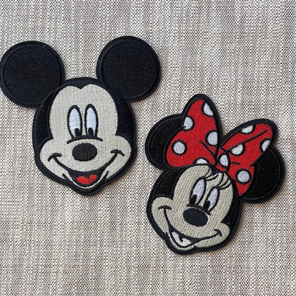 4 INCH Disney Iron On Patch-Embroidered Disney Patches-Mickey Minnie Mouse Patch-Disney personalized gift-Disney christmas-christmas gift