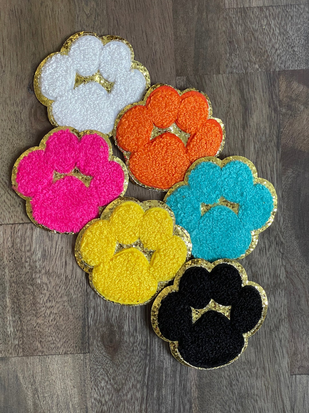 Iron on Paw Print Patch-chenille Patch-bear Paw-dog Paw-cat Paw-tigers ...