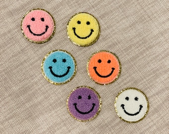 Yellow Smily Face Iron Sew On Patch 90s   1761 